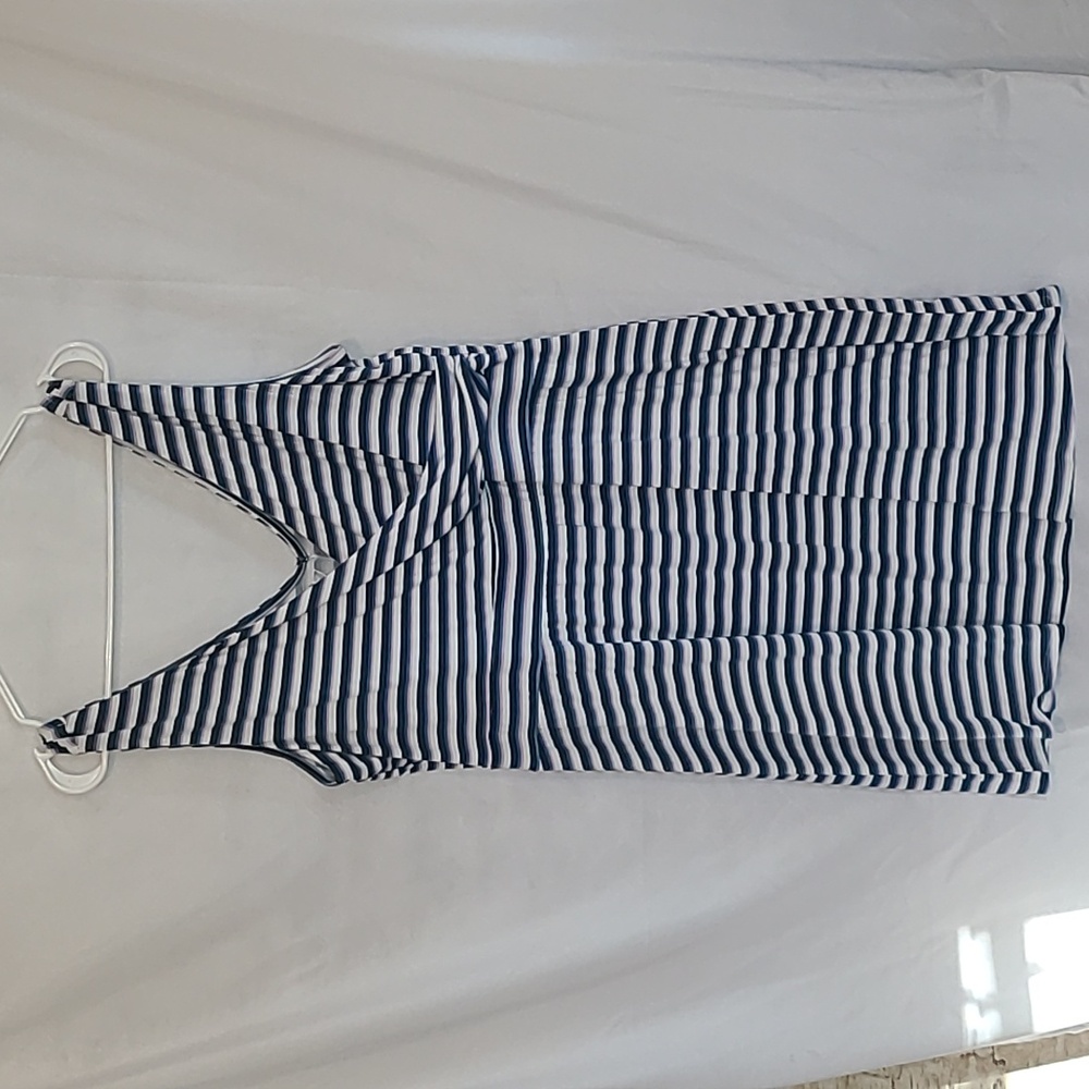 Maurices 24/7 striped sleeveless wrap mini dress XL